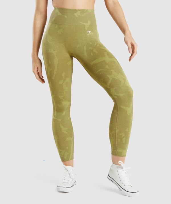 Damske Legíny Gymshark Adapt Camo Seamless Zelene | XF2983740
